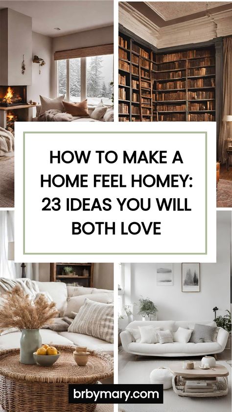 Just moved in together and not sure it feels like home yet? Here are 20+ ways on How to Make A Home Feel Homey! Ways To Make A House Feel Like Home, Home Refresh On A Budget, Home Decor Blog Post Ideas, Lived In House Aesthetic, How To Decorate A New Home, How To Make A House Cozy, New Home Aesthetic, Couples Bedroom Wall Decor, Brick Fireplace Decor