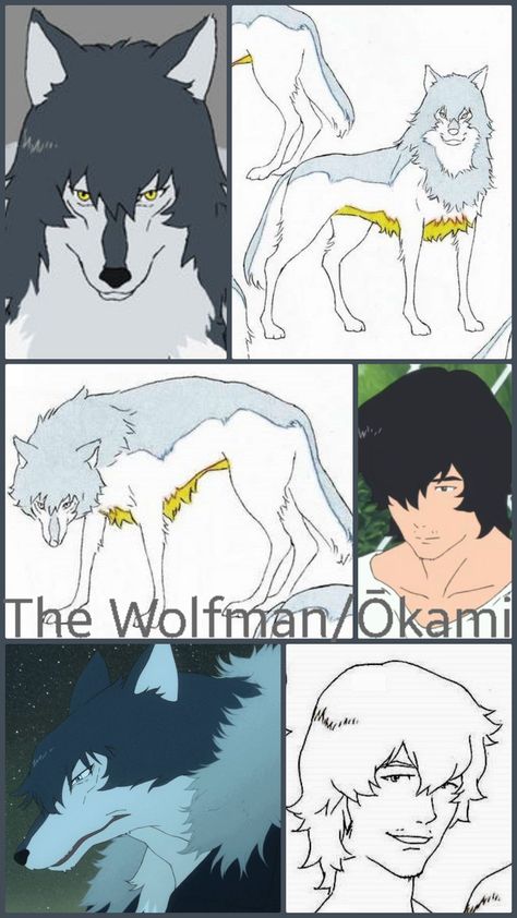 Werewolf And Human, Werewolf Family, Werewolf And Girl, Werewolf Family Art, Werewolf Boyfriend Comic, Werewolf Puppy Art, Wolf Children Ame, Mamoru Hosoda, Werewolf Aesthetic