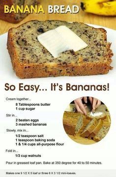 Banana Nut Bread Recipe, Nut Bread Recipe, Banana Bread Recipe Moist, Easy Banana Bread Recipe, Best Banana Bread, Banana Nut Bread, Nut Bread, Banana Bread Recipe, Banana Recipes