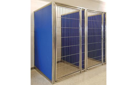 Dog Kennel Panels, Indoor Dog Kennel, Kennel Ideas, Dog Kennel Designs, Dog Urine, Dog Kennels, Dog Box, Shop Buildings, Stainless Steel Grill