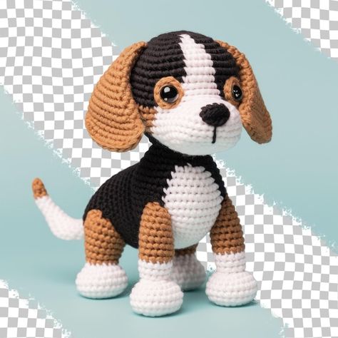 Amigurumi Chien Beagle Au Crochet De Dif... | Premium Psd #Freepik #psd #energie #blanc #brun #decoration Mini Amigurumi, Amigurumi, Crochet