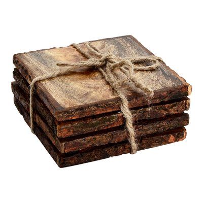 Millwood Pines Log Cut Square Coaster Coaster Projects, Barn Wood Projects, Small Woodworking Projects, Wood Shop Projects, Easy Wood Projects, Cool Woodworking Projects, Wooden Projects, Small Wood Projects, Wooden Coasters