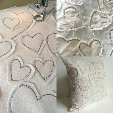 Heart Fabric, Sac Diy, Pola Sulam, Sewing Design, 자수 디자인, Diy Sewing Clothes, Fabric Christmas Ornaments, Christmas Sewing, Blouse Diy