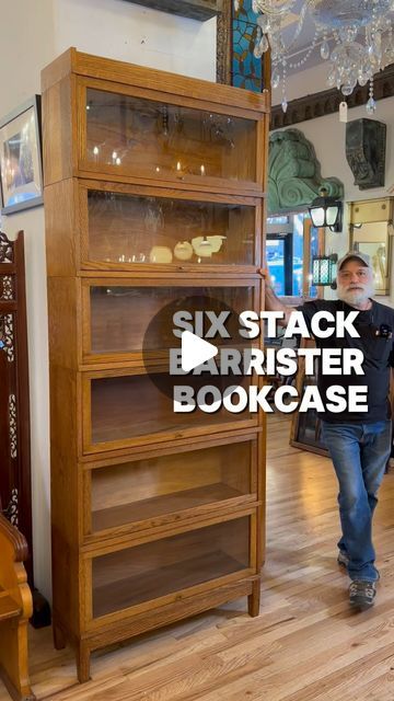 Olde Good Things on Instagram: "Pristine six stack Globe-Wernicke barrister bookcase available at our midtown NYC showroom! Please DM to inquire.

• Location: Olde Good Things, 333 West 52nd Street New York, NY 10019
• Dimensions: 34 in. W x 89 in. H x 11.5 in. D 
• Shipping everywhere! 

#oldegoodthings #antiquefurniture #antiqueshop #antiquestore #antiques #nyc #newyork #newyorkcity #architecturalsalvage #interiordesign #bookcase #barristerbookcase #globewernicke #globewernickebookcase #oak #lawyersbookcase #early20thcentury #antiquecabinet" Barrister Bookcase Makeover, Globe Wernicke, Midtown Nyc, Barrister Bookcase, Old Bookcase, Craftsman Furniture, Street New York, Antique Cabinets, Antique Stores