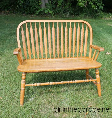 12 Yard Sale Furniture Makeovers by Girl in the Garage Bench Makeover, Cheap Houses For Sale, Classic Home Furniture, Antique Bench, Transforming Furniture, Sale Furniture, Amazing Decor, Home Landscaping, Furniture Makeovers