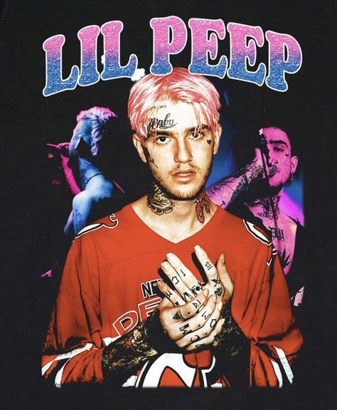 Lil Peep Widget, Lil Peep Poster, Rapper Design, Lil Peep Poster Room, Rapper Posters, Lil Peep Castles, 90s Shirts Graphic Tees, Lil Peep Jeep Shirt, Vintage Shirt Design