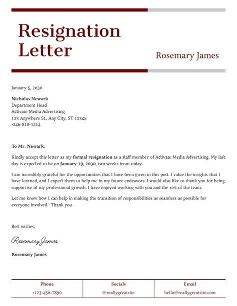 Formal Letter Of Resignation Template Crafting a professional resignation letter is a crucial step in your career journey. A well-written letter can leave a positive impression on your emp... Professional Resignation Letter, Letter Of Resignation, Resignation Letter Template, College Acceptance Letter, Resignation Template, Formal Letter, A Formal Letter, Promissory Note, College Acceptance