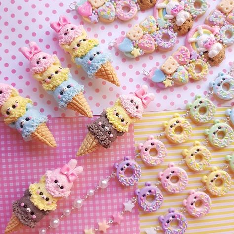 Decoden Diy, Air Dry Clay Projects, Candy Art, Polymer Clay Diy, Cute Rainbow, Polymer Clay Animals, Cute Polymer Clay, Cute Clay, Diy Resin Crafts