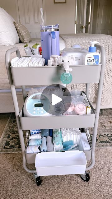 Bedside Cart For Newborn, Postpartum Bedside Cart, Postpartum Cart Organizer, Newborn Rolling Cart, Baby Cart Organize, Nursery Cart Organizer, Newborn Bedside Station, Bedside Cart For Baby, Newborn Cart Organizer