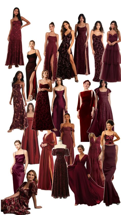 Merlot And Black Wedding Colors, Shades Of Wine Bridesmaid Dresses, Shades Of Maroon Bridesmaid Dresses, Red And Purple Wedding Theme Color Schemes Bridesmaid Dresses, Autumn Bridesmaid Dresses Color Palettes, Blood Red Bridesmaid Dresses, Pomegranate Bridesmaid Dresses, Red Wine Bridesmaid Dresses, Moody Bridesmaid Dresses