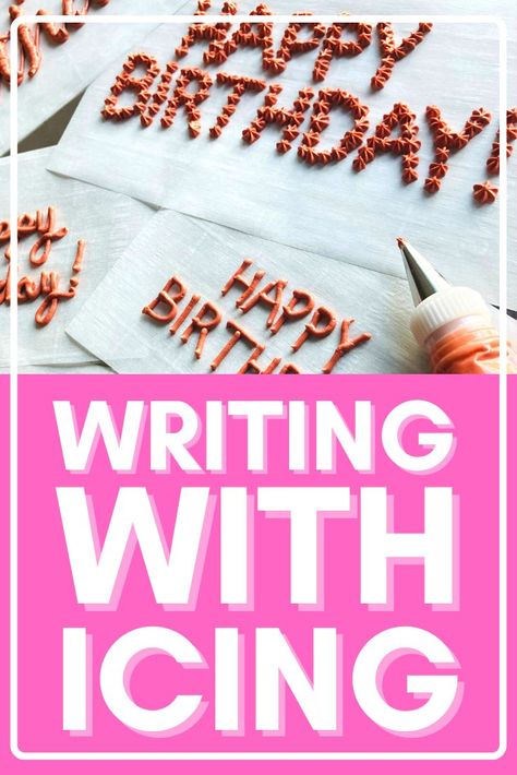 Writing Icing Recipe, Cake Writing Ideas, Icing Recipe For Cake, Happy Bday Cake, Happy Birthday Cake Writing, Birthday Cake Icing, Happy Birthday Writing, Birthday Cake Writing, Best Buttercream