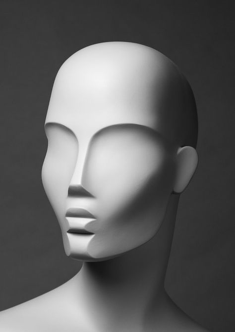 Mannequin Face Drawing, Mannequin Face, Makeup Mannequin Head, Fantasy Mannequin Head Ideas, Queer Punk, Manikin Head, Eyewear Display, Close Up Faces, Logo Face