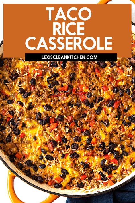 Taco Casserole With Rice, Taco Rice Casserole, Dairy Free Tacos, Mexican Dinners, Taco Rice, Rice Casserole Recipes, Skip It, Baked Rice, Taco Casserole