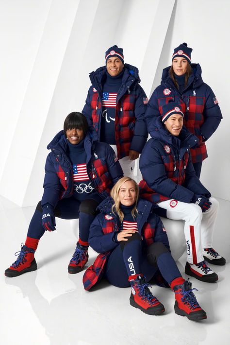 2022 Winter Olympic uniforms: Canada and USA are first teams to unveil their attire - CNN Style Olympic Uniform, Olympic Outfits, Ralph Lauren Winter, Oura Ring, Team Usa Olympics, American Athletes, Olympics Opening Ceremony, Beijing Olympics, Ice Dancing