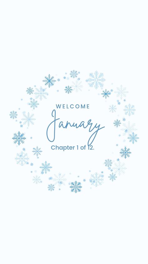 January Chapter 1 Of 12, Iphone Wallpaper January, Chapter 1 Of 12, Months Wallpaper, New Year's Eve Wallpaper, January Wallpaper, New Year Wishes Images, Holiday Logo, Hello January