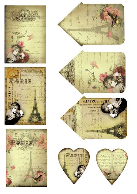 Astrid's Artistic Efforts: Another Friday Freebie Sewing Journal, Papel Vintage, Binder Printables, Etiquette Vintage, Pretty Printables, Free Vintage Printables, Printables Free, Atc Cards, Vintage Illustrations