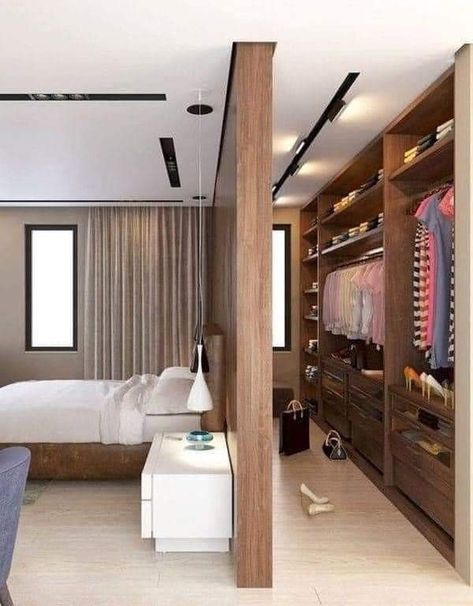 Bed Closet, Closet Furniture, Room Wardrobe, Bedroom Wardrobe Design, Closet Design Layout, Design Ceiling, Hiasan Bilik Tidur, Open Closet, Creative Bedroom