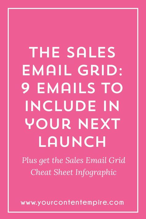 Ultimate Guide to the Sales Emails to Include in Your Next Launch by Your Content Empire #YourContentEmpire Sales Email Template, Sales Email, Sale Emails, Content Plan, Rating System, My Own Business, Email Marketing Design, Email Template, Content Planning