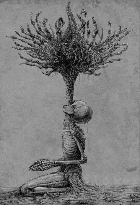 blossoms of long forgotten dreams revealed Dark Expression, Creepy Drawings, Arte Alien, 다크 판타지, Scary Art, Creepy Art, Castiel, Skull Art, Surreal Art