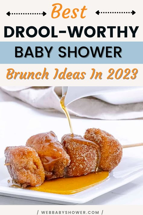 Cute Brunch Ideas Decor, Breakfast Shower Ideas, Afternoon Shower Food Ideas, Baby Shower Brunch Menu Ideas Easy, Brunch Foods For A Crowd, Brunch Ideas For Baby Shower Girl, Baby Shower Luncheon Ideas, Brunch Food For Party, Baby Boy Shower Brunch Food Ideas