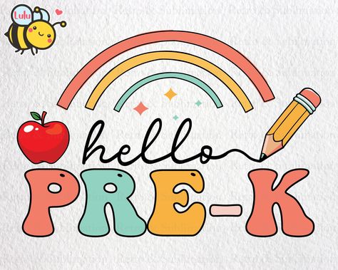 Pre K Wallpaper, Church Game Night, Pre K Svg, First Day Of Pre K, Baby Boy Svg, Teacher Craft, Rainbow Svg, Back To School Svg