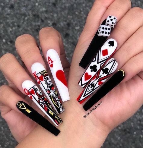 Vegas Nail Art, Las Vegas Nails, Vegas Nails, Unghie Nail Art, Nails Design With Rhinestones, Beautiful Nail Designs, Acrylic Nails Coffin, Coffin Nails Designs, Fire Nails