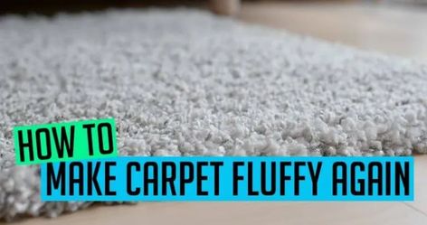 How To Stretch Carpet Diy, Fluff Carpet, Refresh Carpet, Carpet Squares Ideas, How To Clean Faux Fur Rug, Cleaning Faux Fur Rug, How To Make Carpet Fluffy Again, How To Fluff Carpet Back Up, How To Refluff Matted Carpet