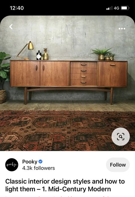 Modern Entry, Doors Modern, Mid Century Sideboard, Mid Century Living, Classic Interior Design, Teak Sideboard, Modern Sideboard, Plywood Furniture, Teak Furniture