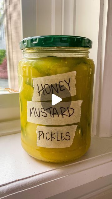 Honey Mustard Pickles Recipe, Homemade Mustard Pickles Recipe, Easy Mustard Pickles Recipe, Refrigerator Mustard Pickles, Mustard Bean Pickles, Honey Mustard Pickles, Sweet Mustard Pickles, Mustard Pickle Recipe, Blackberry Jam Recipes