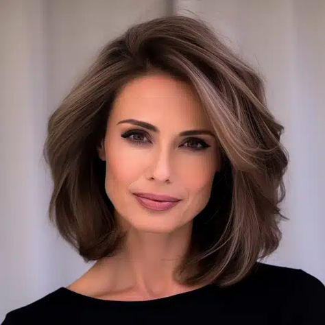 30 Flattering Medium-Length Hairstyles for Women in Their 60s Medium Hair Styles For Women, Haircut Style, Shoulder Length Hair Cuts, Haircuts For Medium Hair, Medium Hair Cuts, Shoulder Length Hair, Beauty Hair, Medium Length Hair Cuts, Hair Today