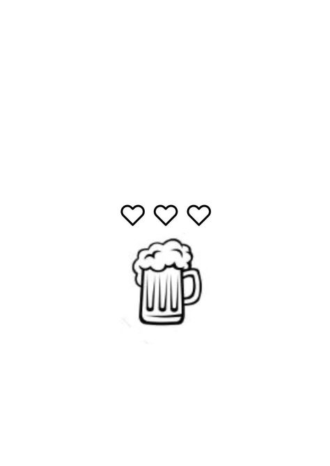 Tiny Beer Bottle Tattoo, Beer Flash Tattoo, Small Beer Tattoos, Beer Mug Tattoo, Small Food Tattoos, Beer Bottle Tattoo, Beer Tattoo Ideas, Tatooo Delicadas, Beer Doodle