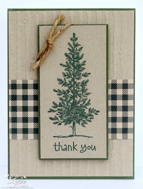 Creative Crafts by Lynn: Masculine Thank You Birthday Cake Ideas For Men, Masculine Cards Handmade, Cake Ideas For Men, Men Masculine, Stampin Up Birthday Cards, Special Christmas Gift, Tree Stamp, Masculine Birthday Cards, Card Simple