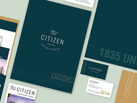 Branded Folder Design, Apartment Branding Identity, Business Folder Design, File Folder Design, Hand Graphic Design, Real Estate Brand Identity, Apartment Branding, Apartment Logo, Branded Folders