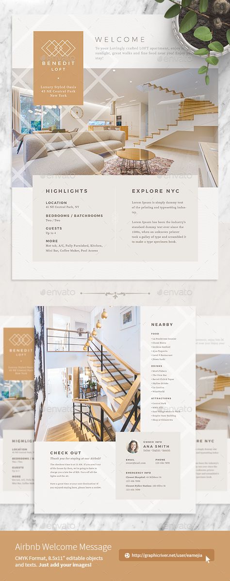 Accommodation Welcome Message Flyer Hotel Price List Design, Airbnb Flyer Design, Apartment Flyer, Hotel Flyer, Hotel Marketing Design, Loft Luxury, Hotel Sales, Flyer Inspiration, Price List Design