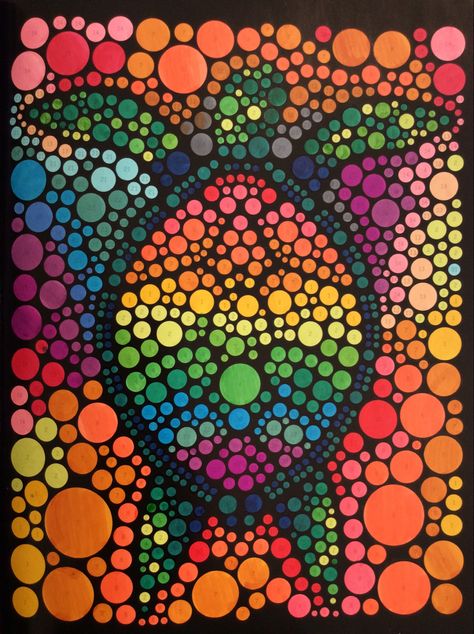 Turtle Doodle Art, Circlism Art, Dotting Art, Mandala Doodle, Stippling Art, Mandala Art Therapy, Painting Rocks, Summer Program, Dot Art Painting