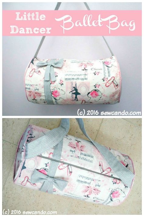 FREE PATTERN. The Little Dancer Ballet Bag free sewing pattern. A free sewing pattern for a round barrel bag. With this free tutorial you can make a fabulous bag for your kids to carry. A small barrel bag for kids or adults. Easy free sewing pattern for a barrel bag. An ideal bag to sew for the gym or a pyjama party. #SewModernBags #SewingForFree #FreeSewingPattern #FreeSewingTutorial #SewABalletBag #BalletBagSewingPattern Bag Free Sewing Pattern, Sewing Patterns For Bags, Piping Tutorial, Coloring Pens, Bag Sewing Tutorial, Duffle Bag Patterns, Small Duffle Bag, Bag Sewing Patterns, Dancer Ballet