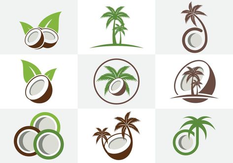 Island Logo Design, Sign Logo Design, Beach Logo Design, Palm Tree Icon, Coconut Island, Logo Design Illustration, Tree Logo Design, Island Logo, Beach Logo