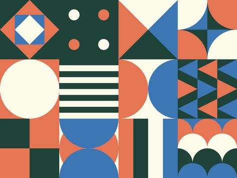 Bauhaus Graphic Design, Flat Logo Design, Geometric Design Art, Abstract Art Wallpaper, Motion Graphics Design, Motion Design Animation, Motion Graphics Animation, Graphics Inspiration, Generative Art