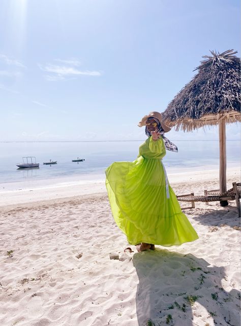 Neon green dress Neon Green Dress, Neon Green Dresses, Green Dress Outfit, Paradise Dress, Photo Opportunity, Neon Green, Green Dress, Paradise, Thailand