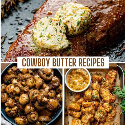 Cowboy Butter Recipes - I Am Homesteader Homesteader Recipes, Cowboy Butter Recipe, Chicken Linguine, Butter Boards, Cowboy Butter, Flavored Butters, Flavored Butter, Sausage Patty, Butter Recipes