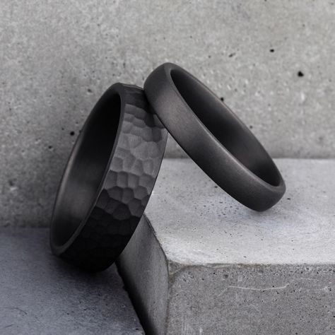 Wedding Rings Men Black, Mens Ring Black, Mens Black Rings, Simple Men Wedding Rings, Black Wedding Rings Men, Tantalum Wedding Band, Black Mens Ring, Black Ring For Men, Mens Wedding Bands Hammered