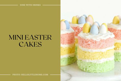 Mini Easter Cakes Mini Cake Recipes, Mini Cake Recipe, Vegetarian Cake, Funfetti Cake, Biscuit Cake, Mini Cake, Easter Cakes, Velvet Cake, Photo Cake