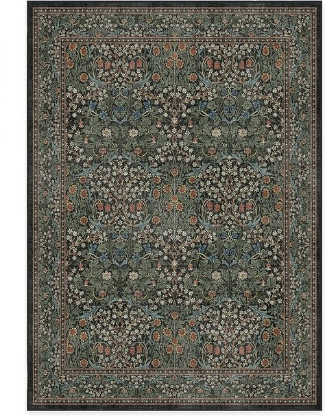 Amazon.com: RUGGABLE x Morris & Co Washable Rug - Perfect Bohemian Area Rug for Living Room Bedroom Kitchen - Non-Slip, Child Friendly, Stain & Water Resistant - Blackthorn Forest Green 5'x7' (Standard Pad) : Home & Kitchen Bohemian Area Rug, Willow Green, Area Rug For Living Room, 6x9 Area Rugs, 5x7 Area Rug, Child Friendly, Bohemian Area Rugs, Rug For Living Room, Washable Rug