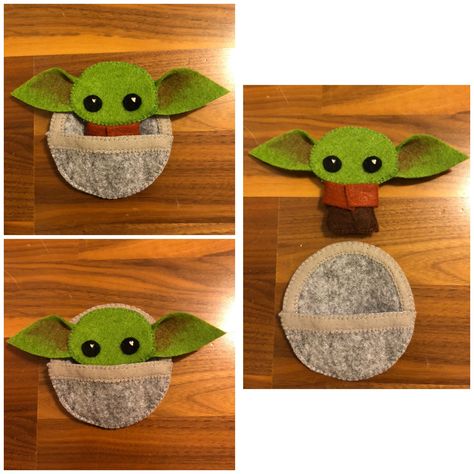 Something smol I made | /r/BabyYoda | Baby Yoda / Grogu | Know Your Meme Star Wars Felt Ornaments, Cow Kawaii, Starwars Christmas, Terra Cotta Pot Crafts Diy, Star Wars Crafts, Felt Bookmark, Star Wars Diy, Felt Crafts Patterns, Star Wars Christmas