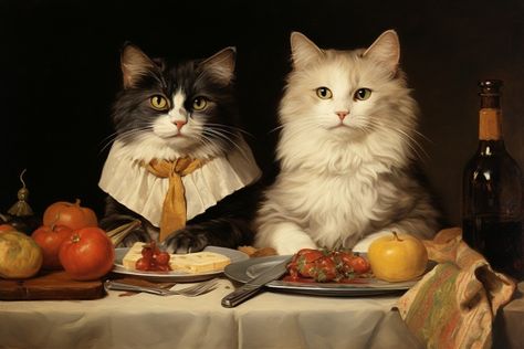 Free image of "Cats At Thanksgiving" by Circe Denyer Thanksgiving Pics Pictures, Cat Thanksgiving, Thanksgiving Cats, Happy Thanksgiving Cat, Thanksgiving Cat, Cat Thanksgiving Funny, Thanksgiving Cats Pictures, Happy Thanksgiving Images With Dogs, Cat Holiday Photos