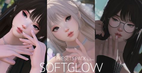 SOFTGLOW ✮⋆˙ [Shader Presets] - The Glamour Dresser : Final Fantasy XIV Mods and More Ts4 Final Fantasy Cc, Sims 4 World Overlay, Shader Sims 4, Sims4 Shader, Sims 4 Cc Shaders Mod, Sims 4 Shaders Mod, Sims4 Preset, Sims 4 Overlay, Asian Hair Sims 4