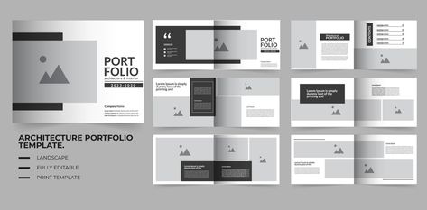 Architecture Portfolio Layout Templates, Interior Design Presentation Layout, Portfolio Layout Template, Architect Portfolio Design, Layout Minimalist, Architecture Portfolio Template, Free Portfolio Template, Landscape Architecture Portfolio, Interior Design Portfolio Layout