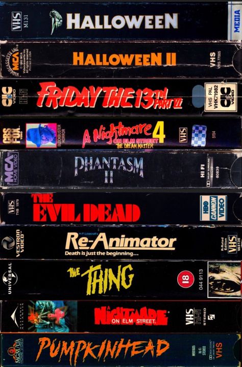 Halloween Vhs Aesthetic, 80s Horror Wallpaper, Horror Movies Collage, 80 Horror Aesthetic, Classic Horror Movies Aesthetic, Slasher Film Aesthetic, Scary Movie Collage, Horror Movie Collage Wallpaper, Aesthetic Horror Movies