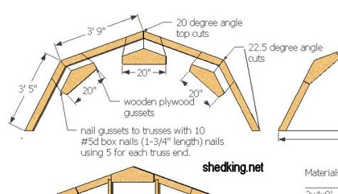 enter image description here Gambrel Roof Trusses, Plan Garage, Build A Shed, Speed Square, Wood Storage Sheds, Gambrel Roof, Shed Building Plans, Diy Shed Plans, Shed Kits