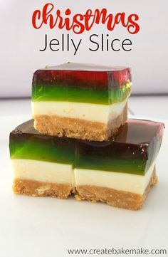 No Bake Christmas Recipes, Christmas Jelly, Fritatta Recipe, No Bake Christmas, Dole Recipes, Jelly Slice, Christmas Recipes For Kids, Sandwhich Recipes, Slice Recipe